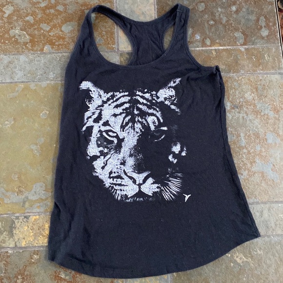 3/$19! Bundle of 2 Tank Tops: Black Tiger Tank + Striped Converse Top ~ Small - Picture 10 of 16